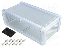 Enclosure: multipurpose; X: 177.6mm; Y: 89mm; Z: 61.1mm; silver