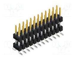 Connector: pin strips; pin header; male; PIN: 24; 2.54mm; SMT; 2x12