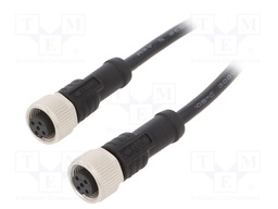 Cable: for sensors/automation; PIN: 4; M12-M12; 1m; plug; plug; 250V