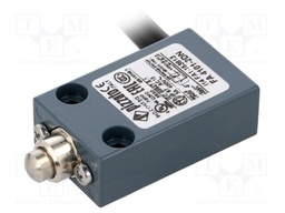 Limit switch; plunger; NO + NC; 10A; max.400VAC; lead 2m; 20mm