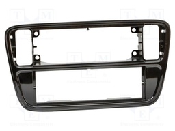 Radio frame; VW; 1 DIN; black gloss