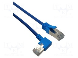 Patch cord; F/UTP; Cat: 6; RJ45 plug,RJ45 right angled plug; Cu