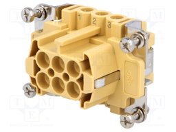 Connector: rectangular; female; JEI; PIN: 6; 6+PE; size 44.27; 16A