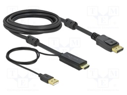 Cable; DisplayPort plug,HDMI plug,USB A plug; DisplayPort 1.2