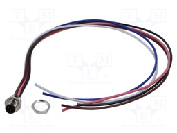 Connector: M12; socket; male; straight; with lead; PIN: 5; 2.08mm2