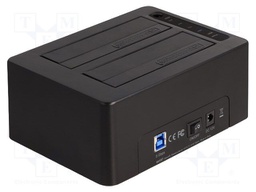Docking station; USB 3.2 Gen 1; plastic; black