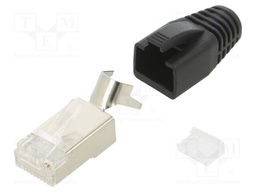 Connector: RJ45; plug; PIN: 8; Cat: 6a; shielded,with strain relief