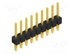 Connector: pin strips; pin header; male; PIN: 9; 2.54mm; THT; 1x9