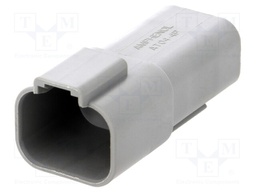 Connector: wire-wire; AT; plug; male; PIN: 4; IP67; Locking: latch