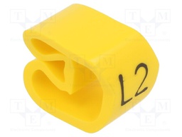 Markers; Marking: L2; 8÷16mm; PVC; yellow; -30÷60°C; leaded; PA-3