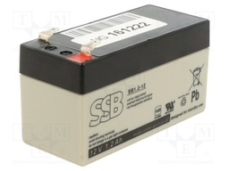 Re-battery: acid-lead; 12V; 1.2Ah; AGM; 97x43x58mm