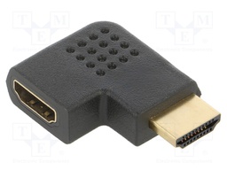 Adapter; HDMI 1.4; HDMI socket,HDMI plug 90°; black