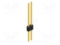 Connector: pin strips; pin header; male; PIN: 2; 1.27mm; THT; 1x2