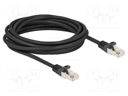 Patch cord; F/UTP; RJ50 plug,both sides; 5m; PVC; black; 26AWG