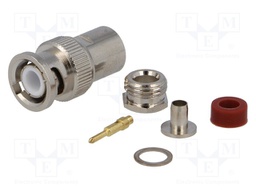Plug; BNC; male; straight; 50Ω; RG58; clamp,crimped; for cable