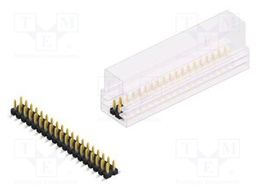 Connector: pin strips; pin header; male; PIN: 38; 2.54mm; SMT; 2x19