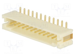 Socket; wire-board; male; 2mm; PIN: 12; SMT; 1A; tinned; -25÷85°C