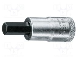 Socket; hex key,socket spanner; 7mm; 3/8"; Chrom-vanadium steel