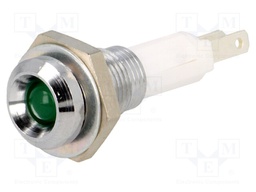 Indicator: LED; recessed; Cutout: Ø9mm; for PCB; brass; ØLED: 5mm