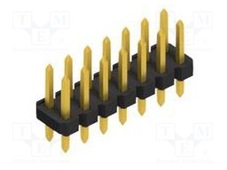 Connector: pin strips; pin header; male; PIN: 14; 2.54mm; THT; 2x7