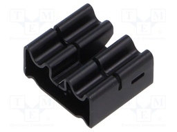 Heatsink: extruded; black; L: 19mm; W: 22mm; H: 11mm; aluminium