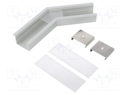 Connector 135°; silver; aluminium; Application: VARIO30-07