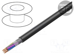 Wire; Li-2YCYv; 4x2x0.5mm2; PVC; black; 300V; Earth core: none