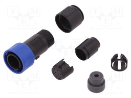 Connector: circular; plug; male; PIN: 10; w/o contacts; for cable