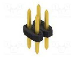 Connector: pin strips; pin header; male; PIN: 4; 2mm; THT; 2x2; 100V