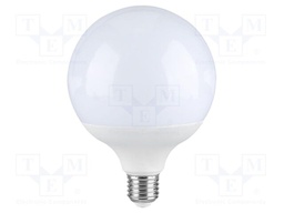 LED lamp; white cold; E27; 220÷240VAC; 2000lm; P: 18W; 200°; 6500K