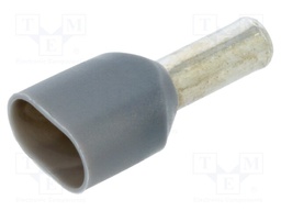 Tip: bootlace ferrule; insulated,double; copper; 4mm2; 10mm