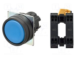 Switch: push-button; 22mm; Stabl.pos: 1; flat; Pos: 2