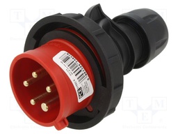 Connector: AC supply 3-phase; plug; male; 16A; 400VAC; IEC 60309