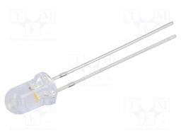 LED; 5mm; white warm; 25000mcd; 51°; Front: convex; 3÷5V; -30÷85°C
