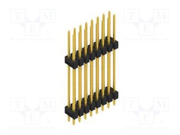 Connector: pin strips; pin header; male; PIN: 16; 2.54mm; THT; 2x8
