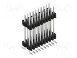 Connector: pin strips; pin header; male; PIN: 20; 1.27mm; SMT; 2x10