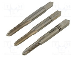 Tap-set; M5; 0.8; L: 50mm; Holder: square,hand; 4.9mm; 3pcs.