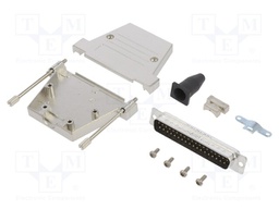 D-Sub; PIN: 37; male; shielded,with strain relief; straight