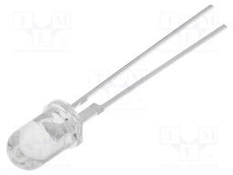 LED; 5mm; white cold; 75000mcd; 15°; Front: convex; Pitch: 2.54mm