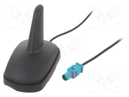 Antenna; SHARK; AM,FM; Fakra; black; 12VDC; RG174; with amplifier