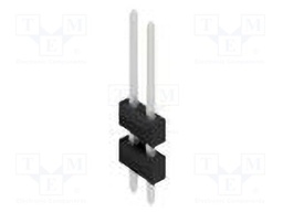 Connector: pin strips; pin header; male; PIN: 2; 2.54mm; THT; 2x1