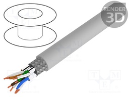 Wire; S/FTP,UNITRONIC® LAN 600; 7; stranded; Cu; LSZH; grey; 6.2mm