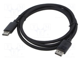 Cable; DisplayPort plug,both sides; textile; 2K,4K,5K,8K; 1.5m