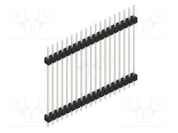 Connector: pin strips; pin header; male; PIN: 19; 2.54mm; THT; 1x19