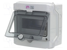 Enclosure: for modular components; IP65; light grey; No.of mod: 8