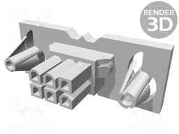 Plug; wire-board; female; Mini-Fit BMI; PIN: 6