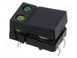 Switch: keypad; Pos: 2; SPST-NO; 0.05A/24VDC; black; LED; THT; 1.27N