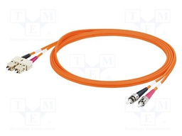 Fiber patch cord; OM1; SC/UPC,ST/UPC; 2m; 62.5/125um; PVC; orange
