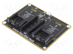 Expansion board; 3.3VDC,5VDC; pin strips,mikroBUS socket x2