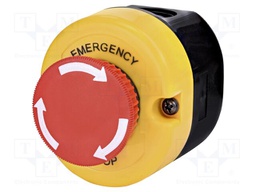 Control cassette; black,yellow; ESE; No.of butt: 1; mushroom; IP65